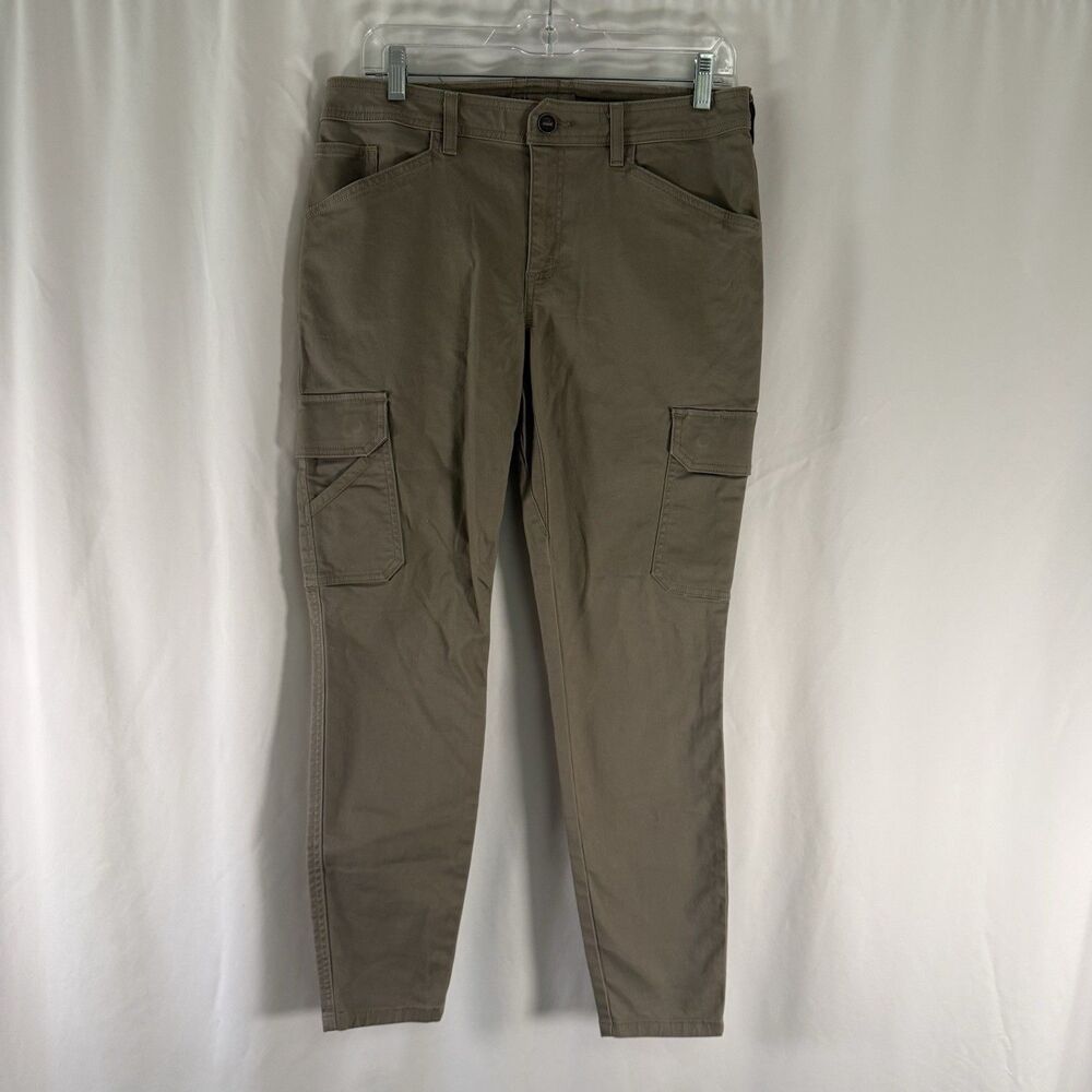 5.11 Tactical Pants Women's 6 Brown Cargo Button Zip Cotton Blend Tapered